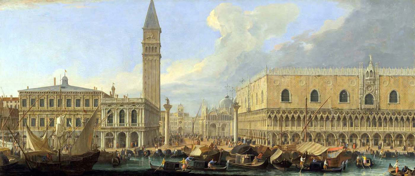 the molo venice from the bacino di san marco